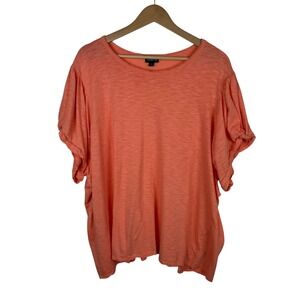 Torrid Womens Short Sleeve Tee Sz‎ 5X Peach Relaxed Fit Casual Comfort Summer